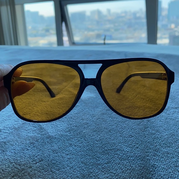 Amazon Essentials Accessories Tik Tok Yelloworange Lens Sunglasses